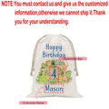 5-Pack Custom Safari Drawstring Bags – Kids Birthday Party Favors