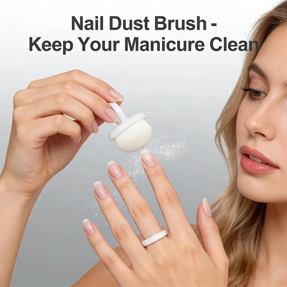 4-Pack Ring Nail Dust Brushes – Soft Manicure Cleaning Set