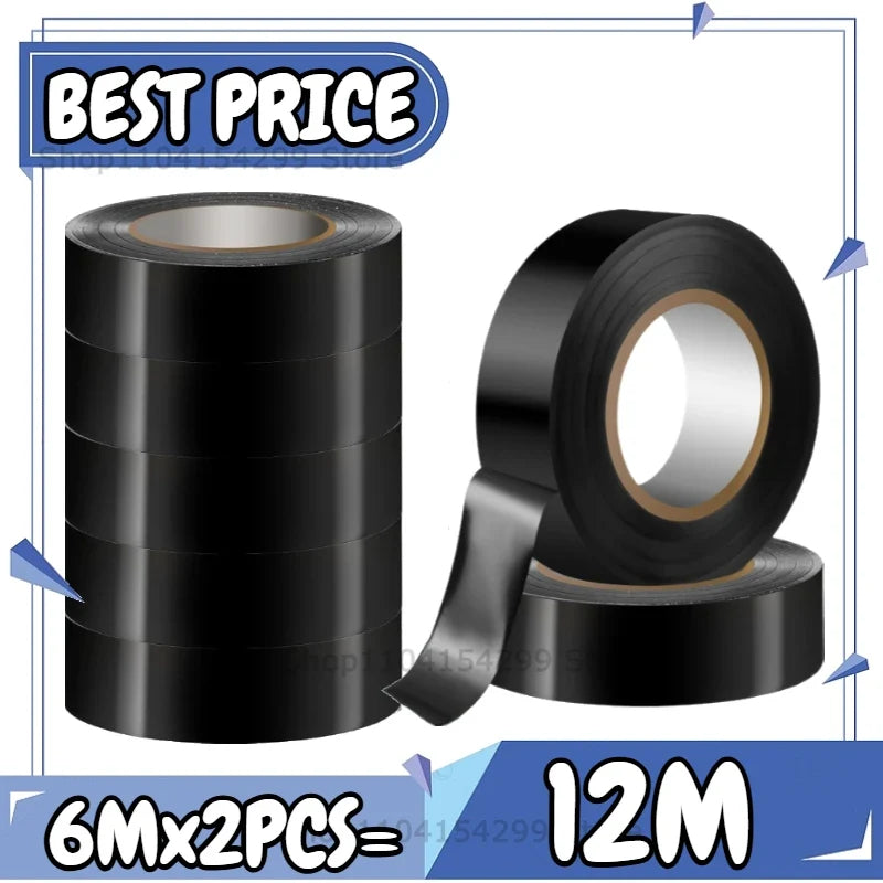 Black PVC Electrical Insulating Tape | Flame Retardant | 1–20 Rolls