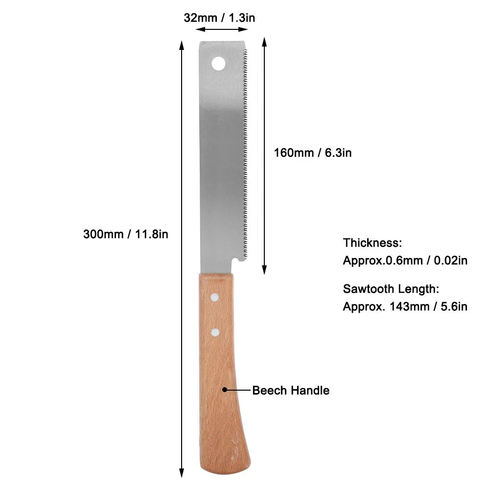 Japanese 12" Flush Cut Hand Saw | Woodworking Trim Saw