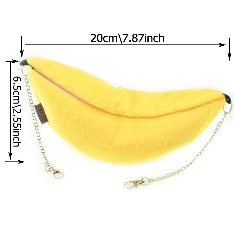 Hamster Cotton Nest Banana Shape House Hammock Bunk Bed Toys Cage