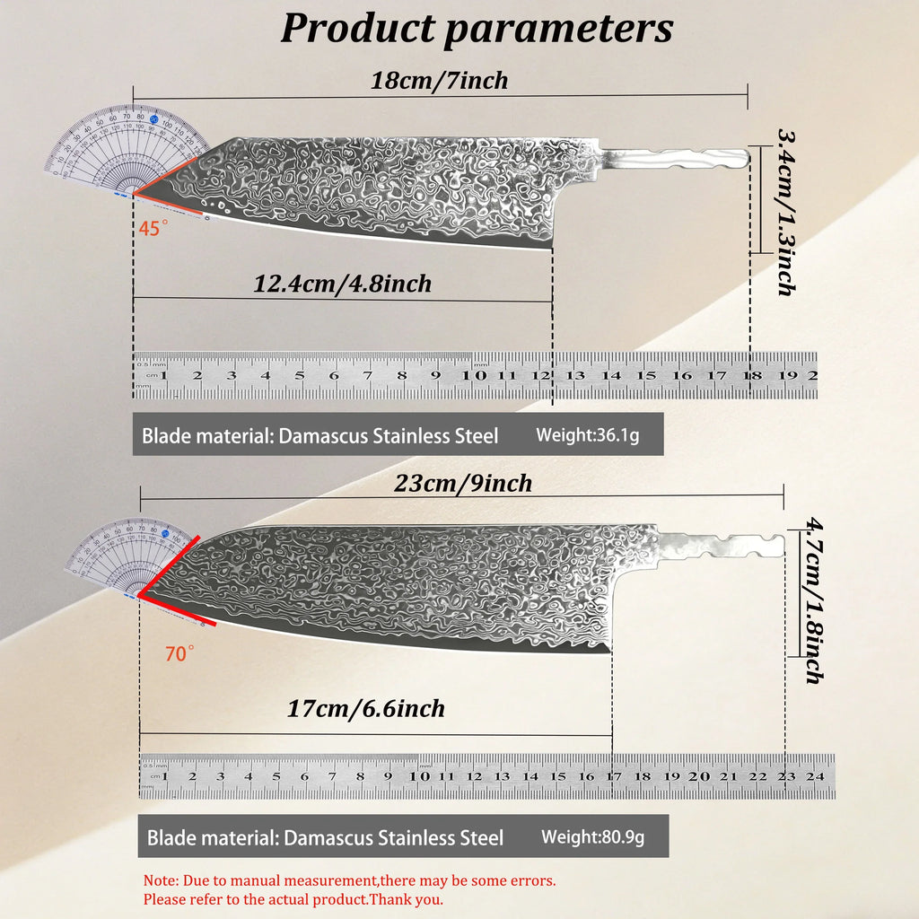 Damascus Steel Blade Blank – Hand Forged Chef & Cleaver Knife