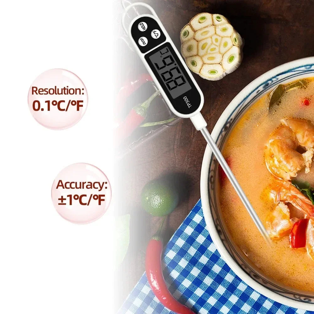 Digital Kitchen Thermometer LCD Display TP300 Electronic Food