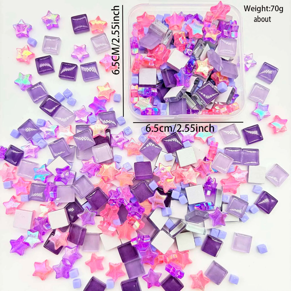 Glitter Multicolor Mosaic Tiles – Crystal Glass Craft Supplies