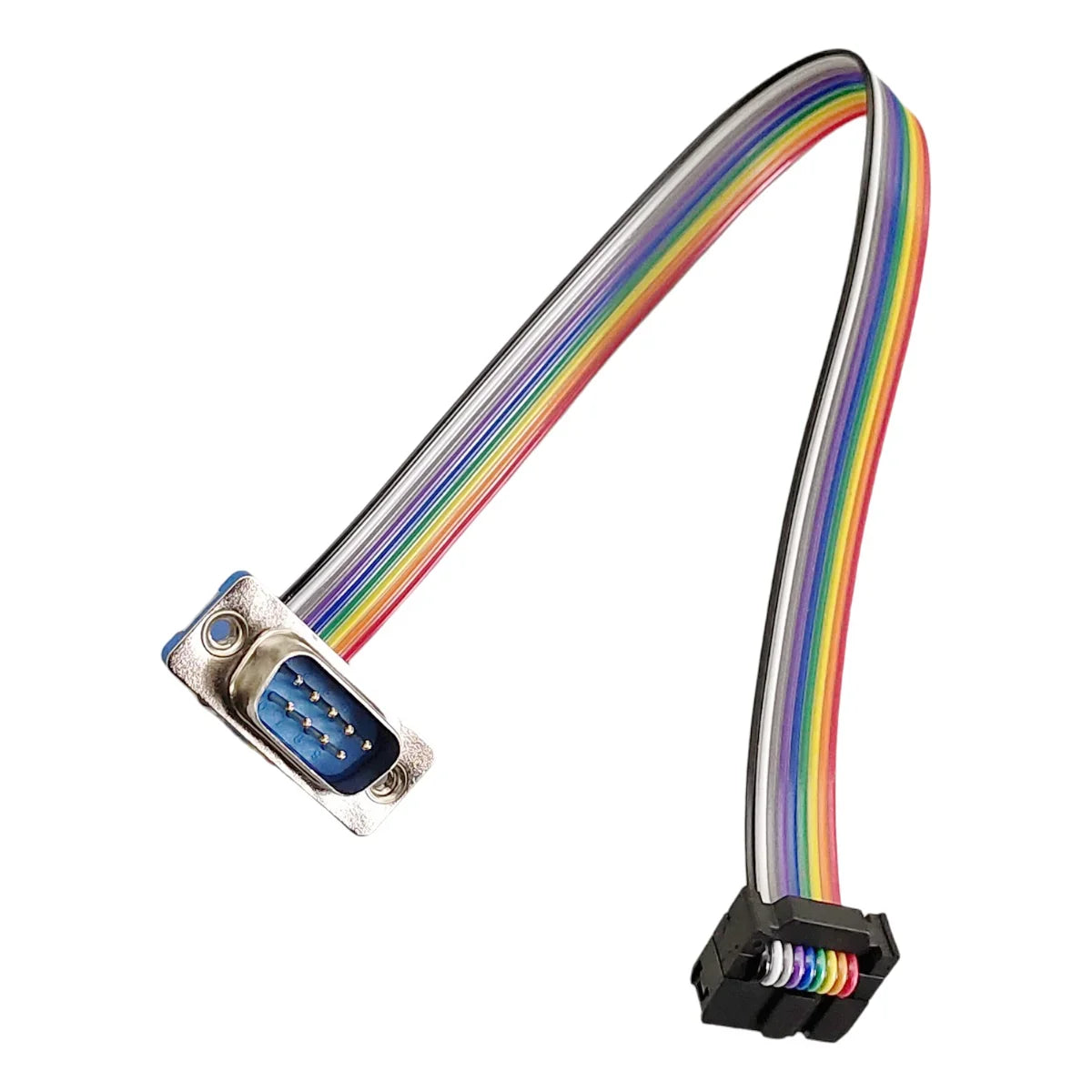 D-sub DB9 9 Pin Male Female Connector FC-10P IDC 10 Rainbow