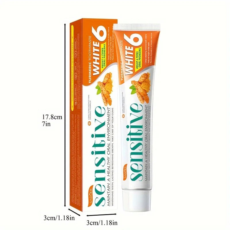 Turmeric Whitening Toothpaste – Deep Clean & Fresh Breath 100g
