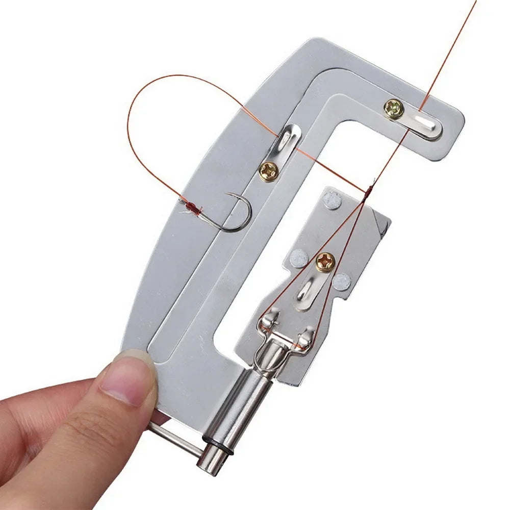 Semi-Auto Fishing Hook Knotter – Stainless Steel Tier Tool