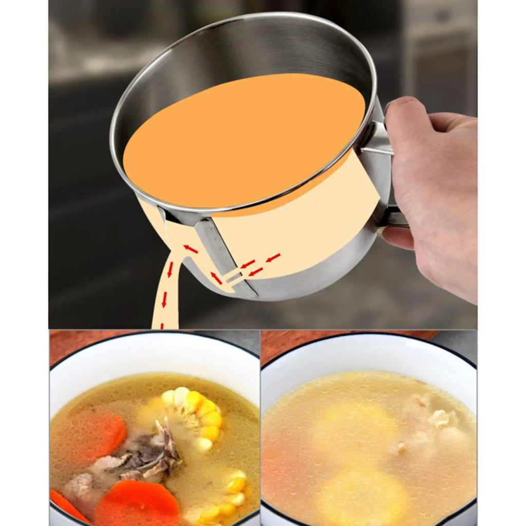 Fat Separator Cooking Multifunctional Grease Gravy Strainer Stainless