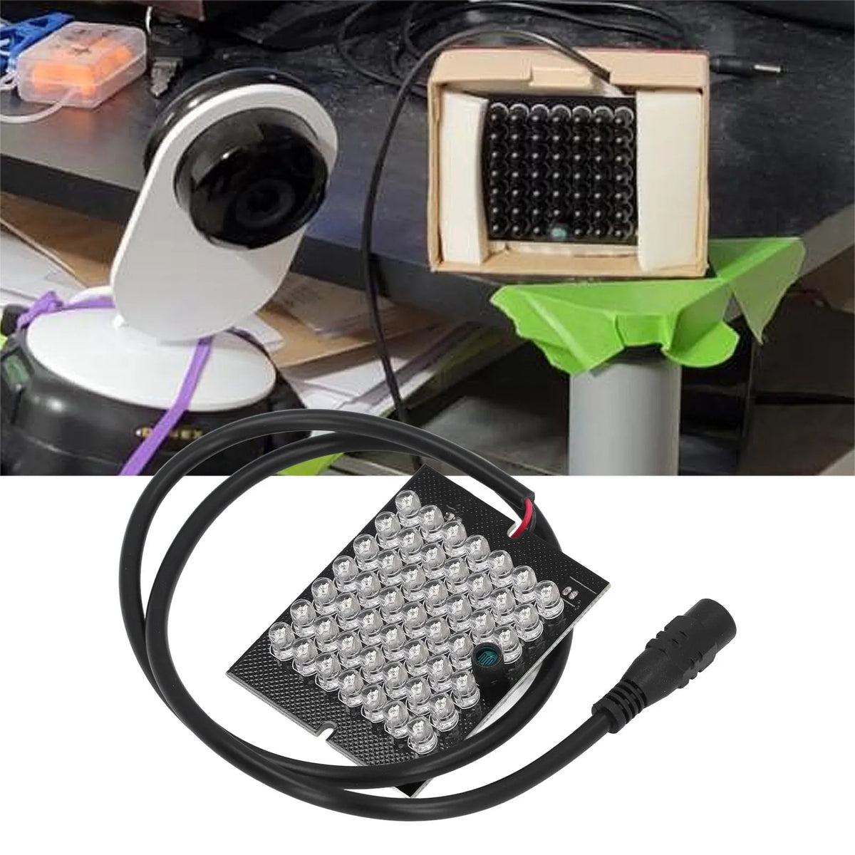 940nm Camera Light Board CCTV Auxiliary Lamp Power DC12V Built Sensor