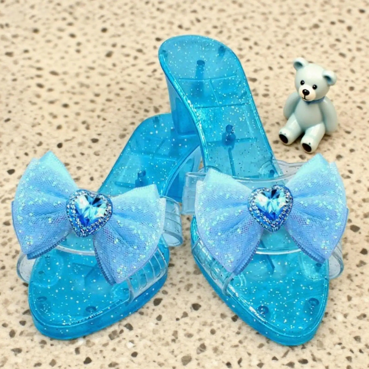 Princess Crystal Shoes Cosplay Prop Heels Pretend Play House Games