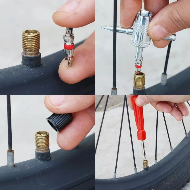 Tire Valve Stem Core Remover Tool Kit – Car Bike Motorcycle