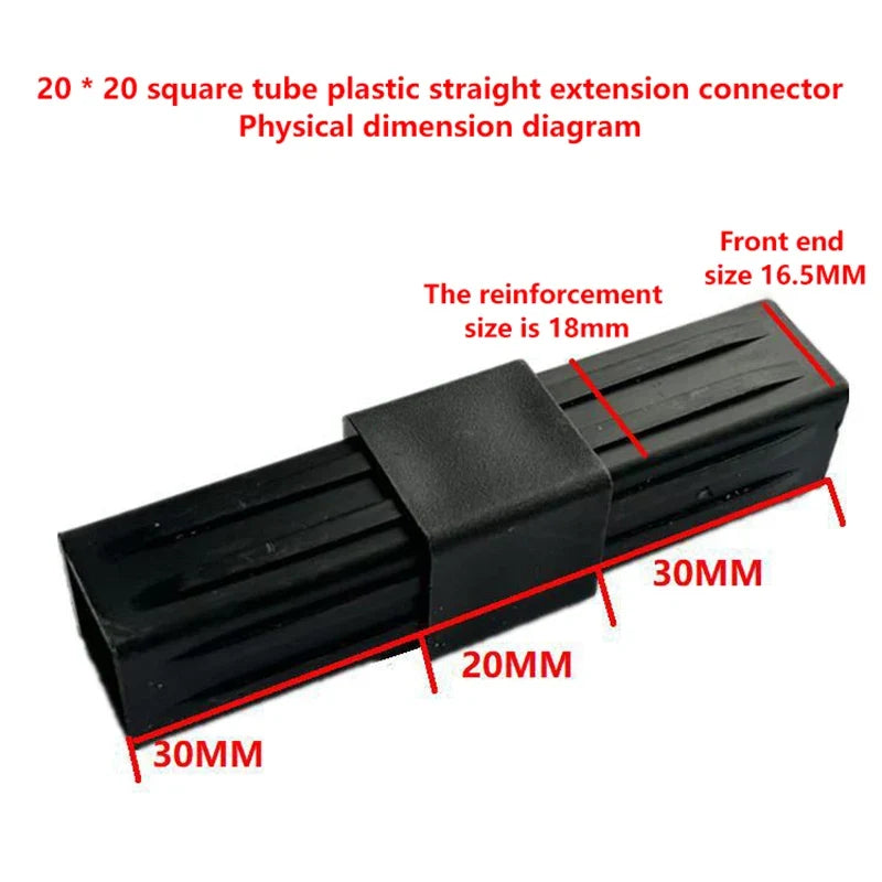 1 2 3 4- 5-way Cross Square Pipe Fittings 20X20Pipe Angle Code