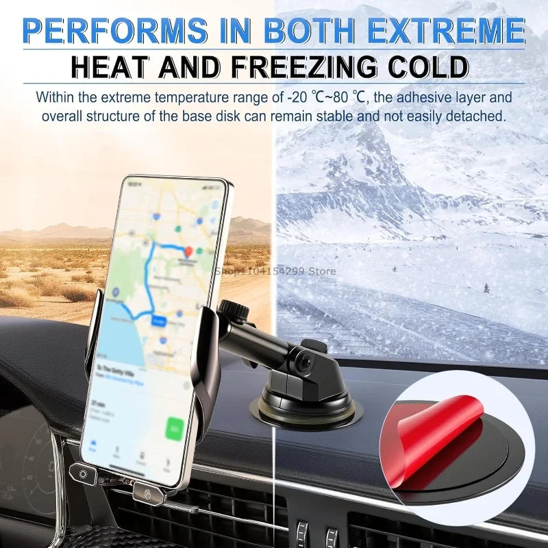 Universal Self-Adhesive Suction Cup Base for Car Dashboard Mounts