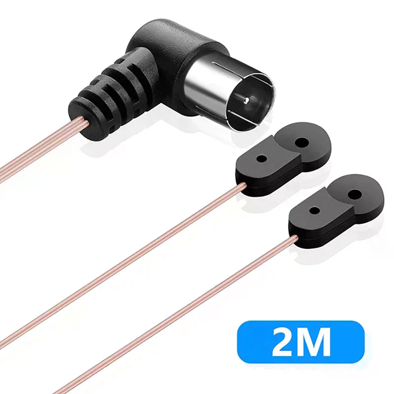 FM Antenna 75 Ohm F Male Plug Home Radio Stereo Signal Receiver Aerial