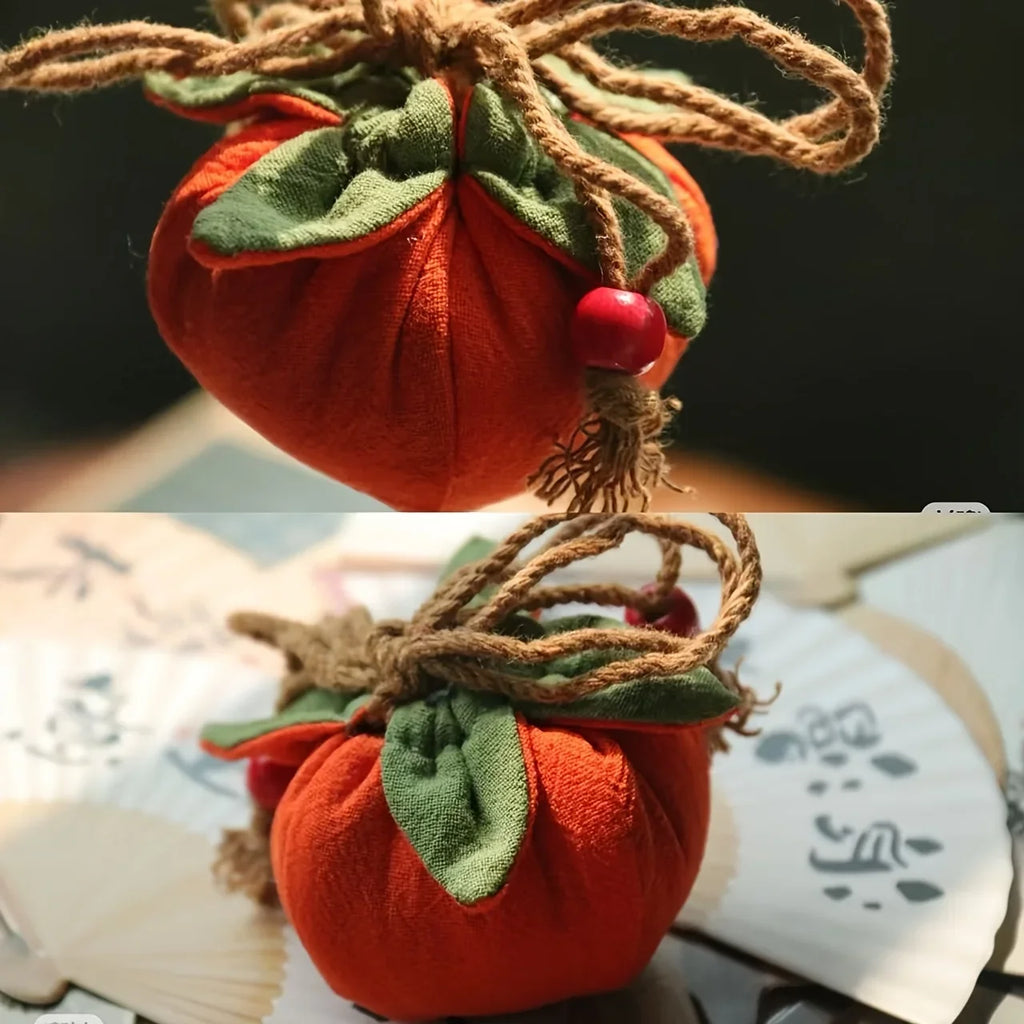 Persimmon Pendant Incense Sachet Bag – Car Charm & Good Fortune