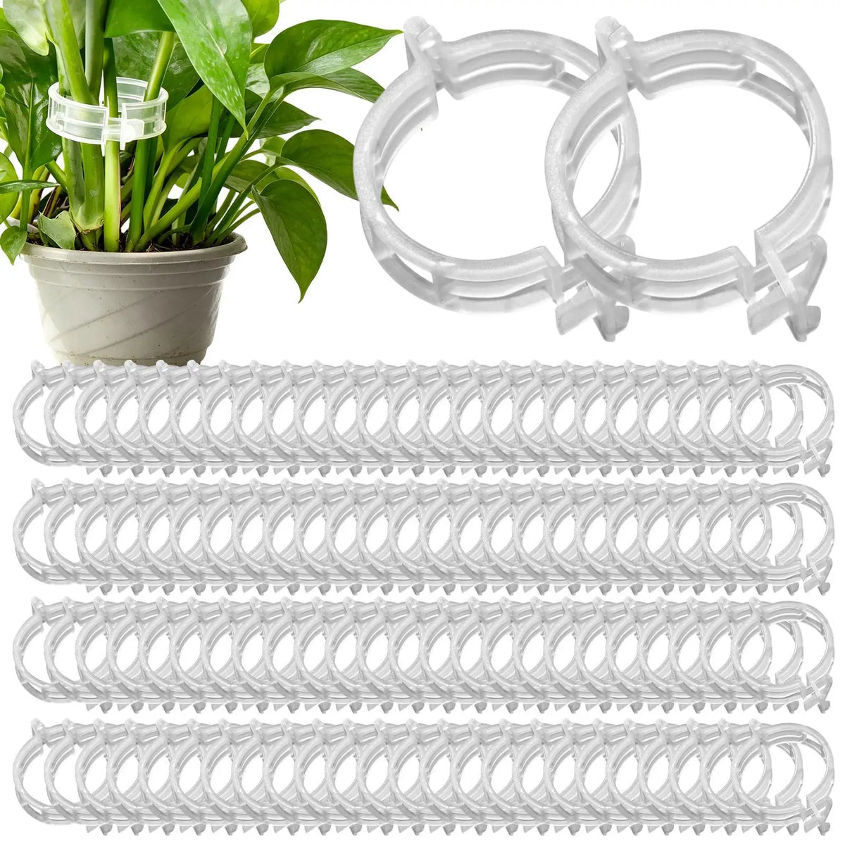 100-Pack Plant Support Clips | Trellis & Stake Garden Clips