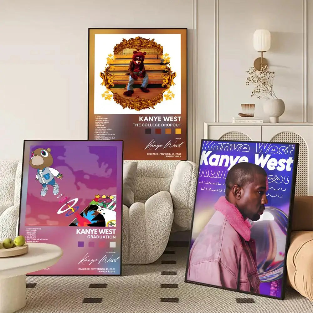 Kanye West Canvas Wall Art – Frameless HD Print Poster