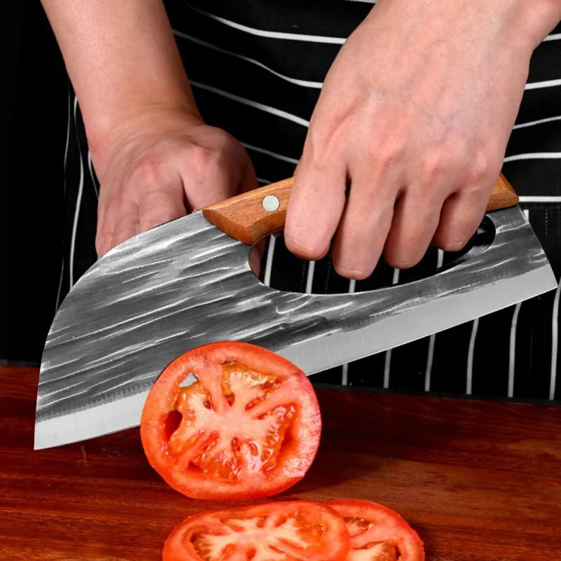 InLeung Forged Steel Meat Cleaver & Chef Knife | 21.8cm