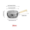 Stainless Steel Yukihira Saucepan | Wood Handle Non-Stick Pot