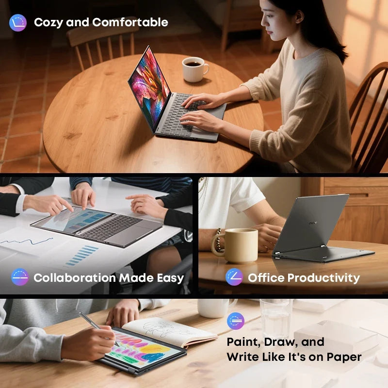 CHUWI FreeBook 2-in-1 Laptop 13.5" Touch Intel N150 512GB SSD