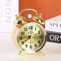 NOCCLILI Metal Mechanical Wind-Up Alarm Clock | 7cm Gold Retro