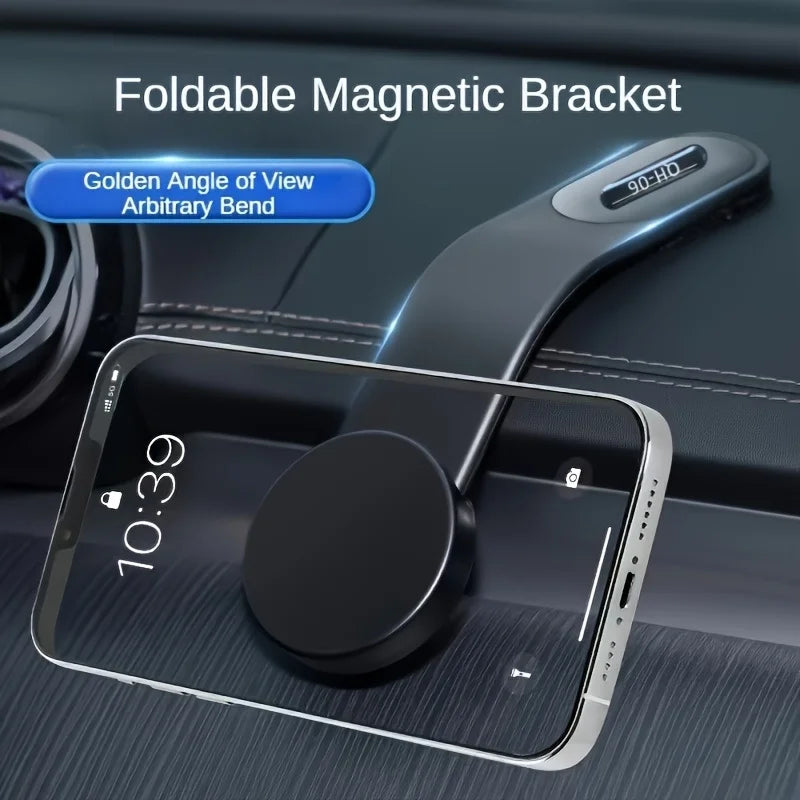 Magnetic Car Phone Mount | 360° Flexible Aluminum Dash Holder