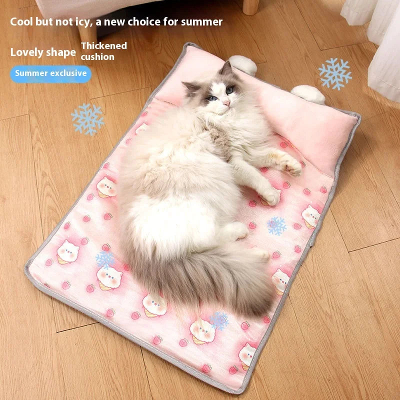 Dog Beds Cat Summer Ice Silk MATS Pet Supplies Teddy Small