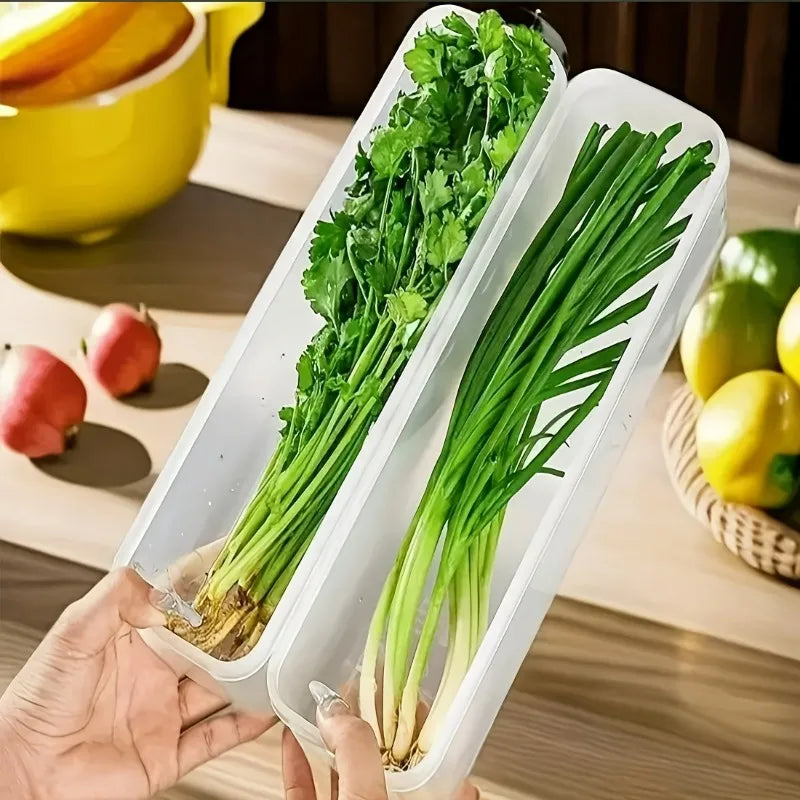 2 Long Rectangular Food Storage Containers Plastic Reusable