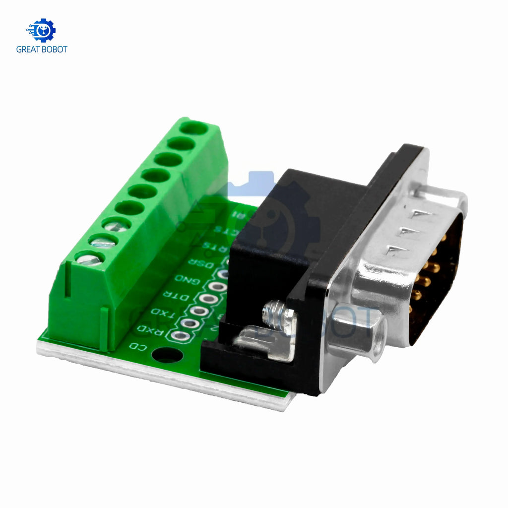 DB9 RS232 9-Pin Solderless Breakout Board Terminal Adapter