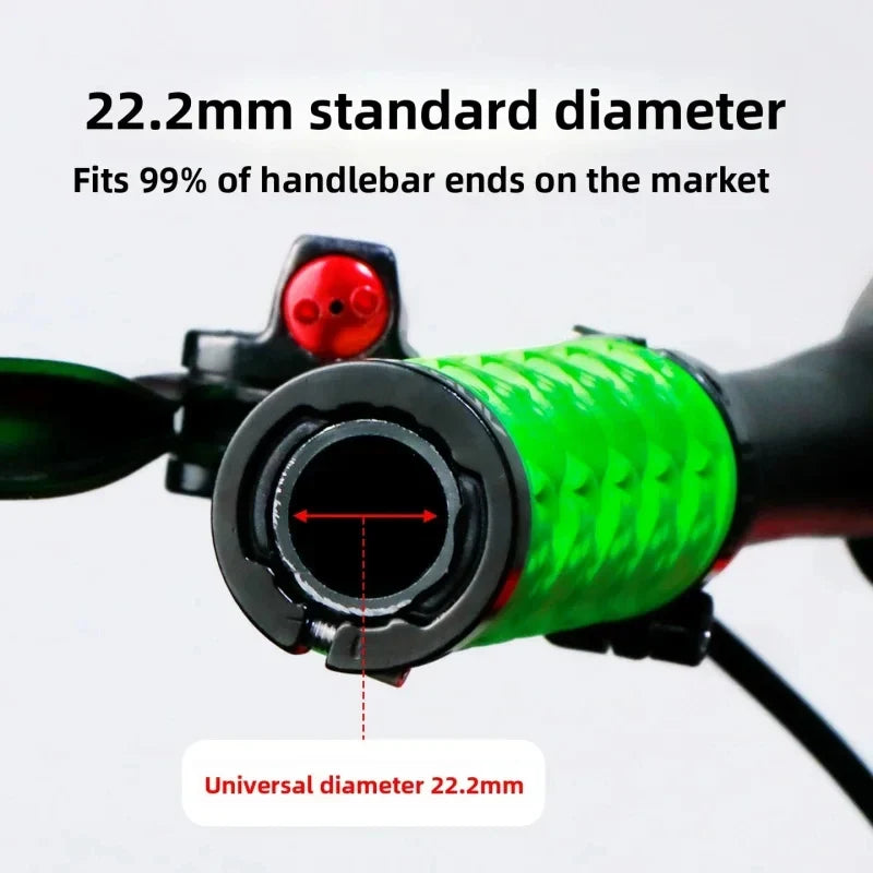 Skull Double Lock-On MTB Bike Handlebar Grips | TPE Anti-Slip