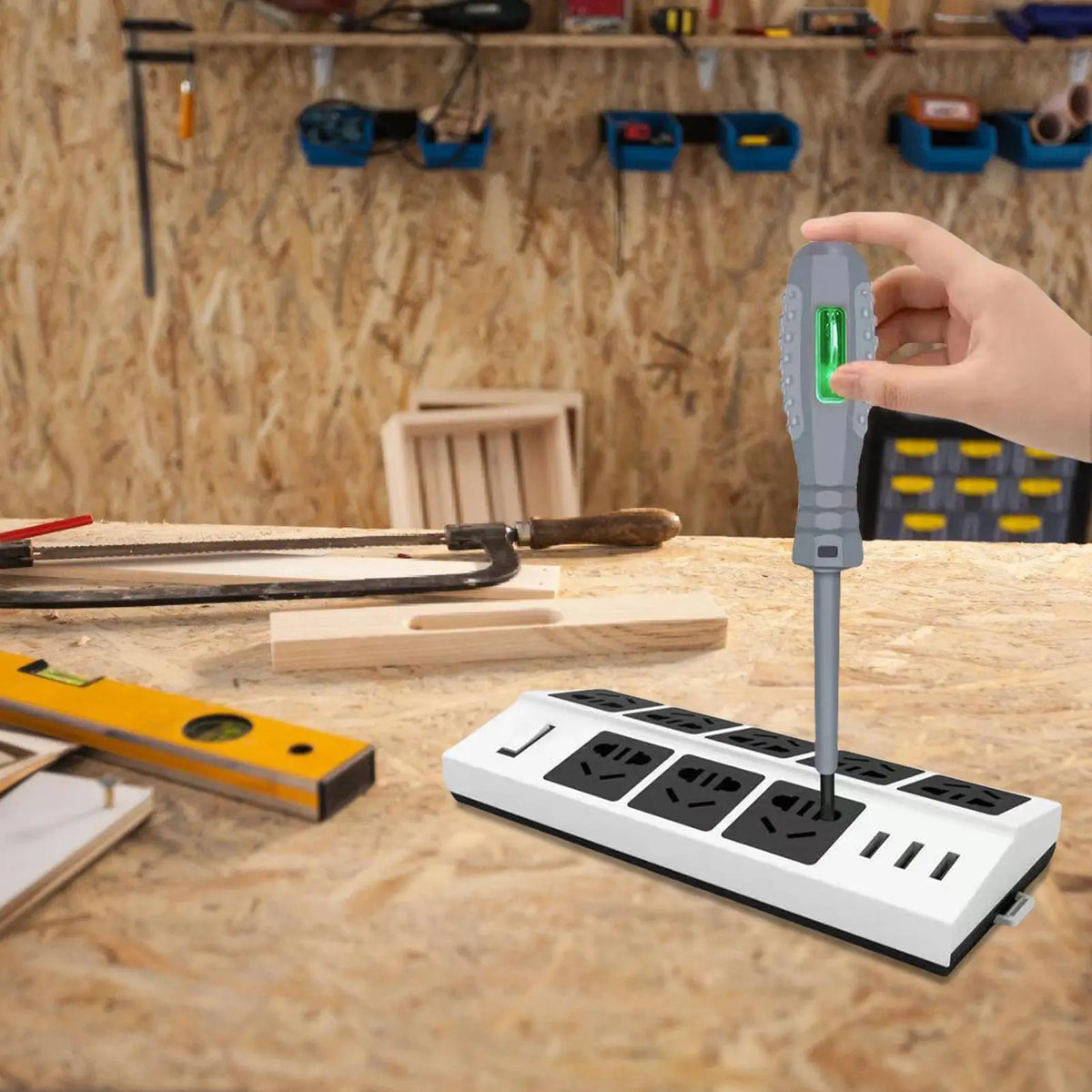 2-in-1 Voltage Tester Screwdriver with LED Light Display