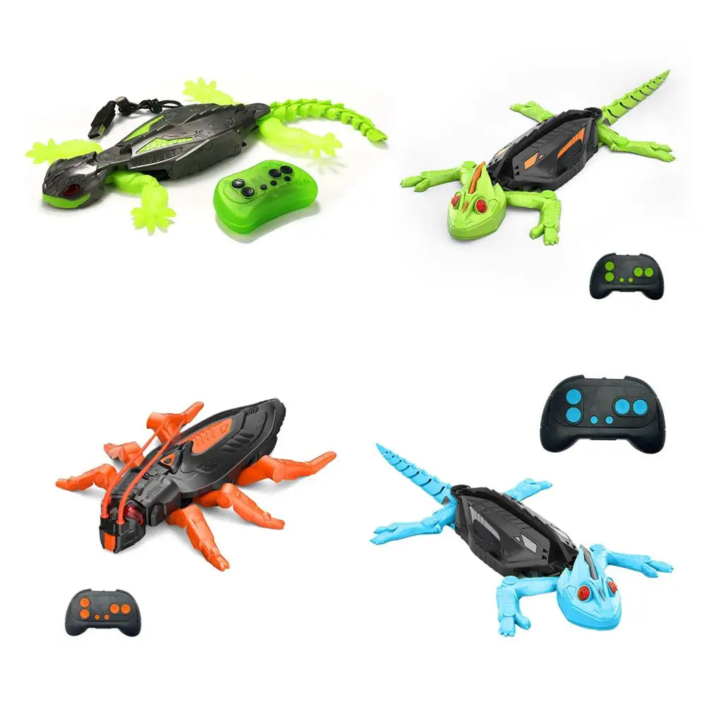 RC Wall Climbing Gecko Robot Toy – LED Eyes & 8m Remote Control