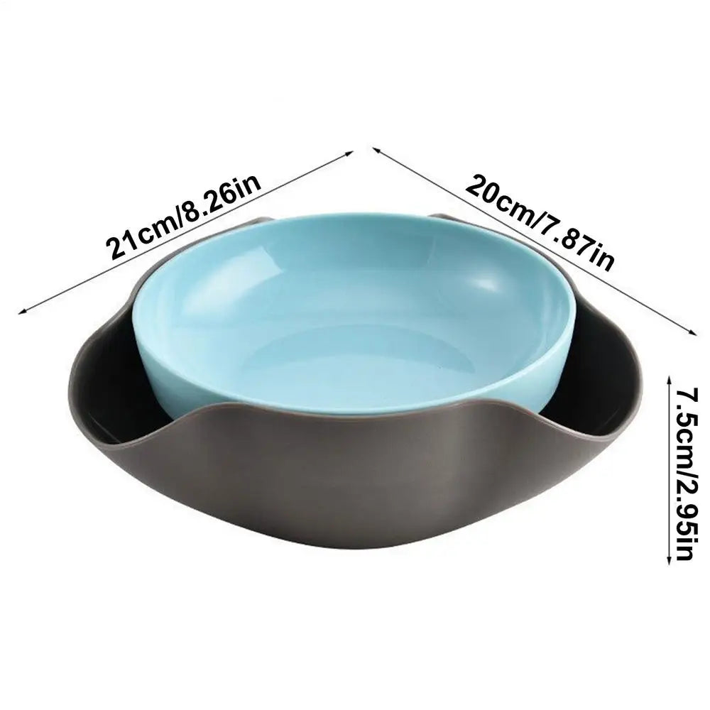 Snack Bowls Double Layer Serving Pistachios Bowl Shell Storage Round