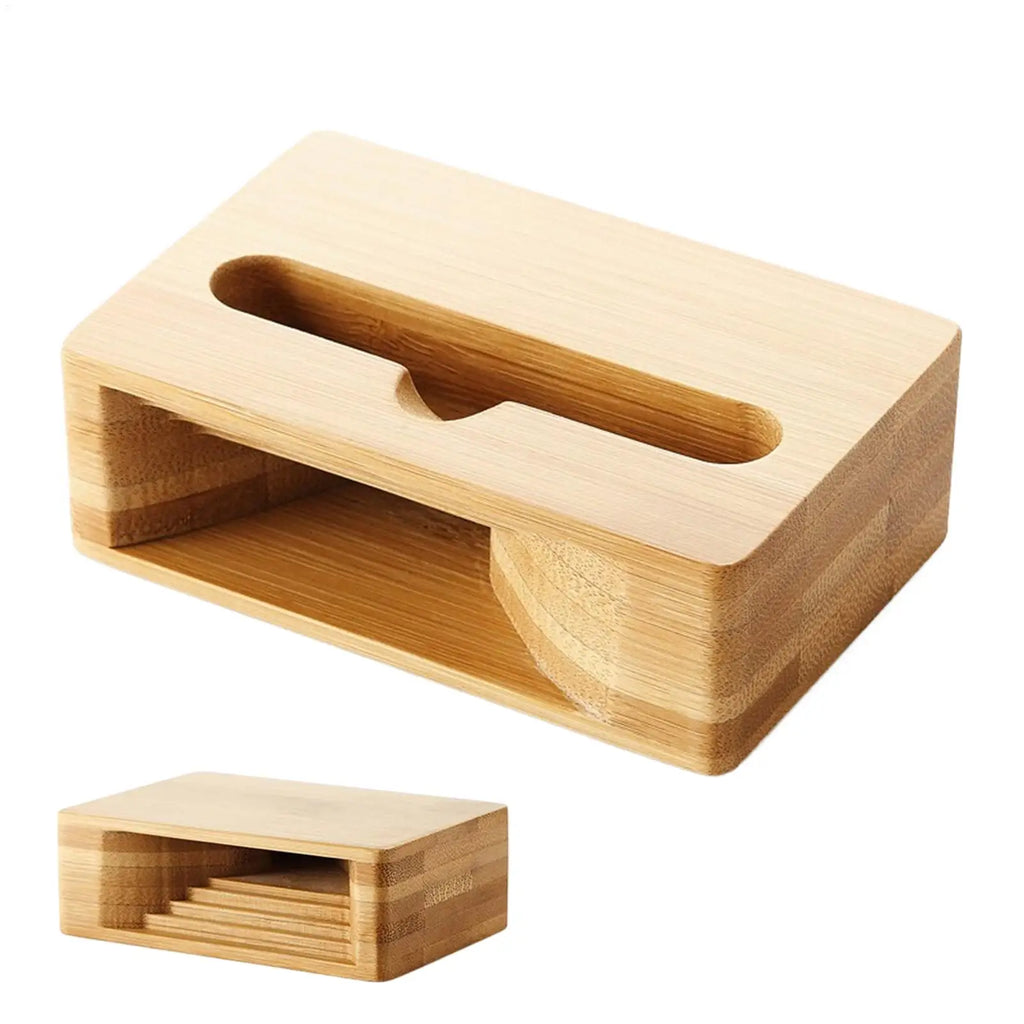 Wooden Phone Holder Passive Speaker Amplifier Dock Stand