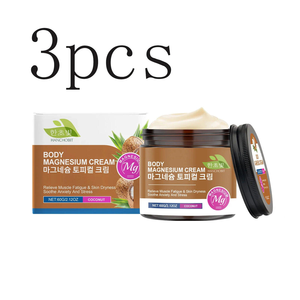 Magnesium Energy Care Cream – Coconut Body Moisturizer 60g