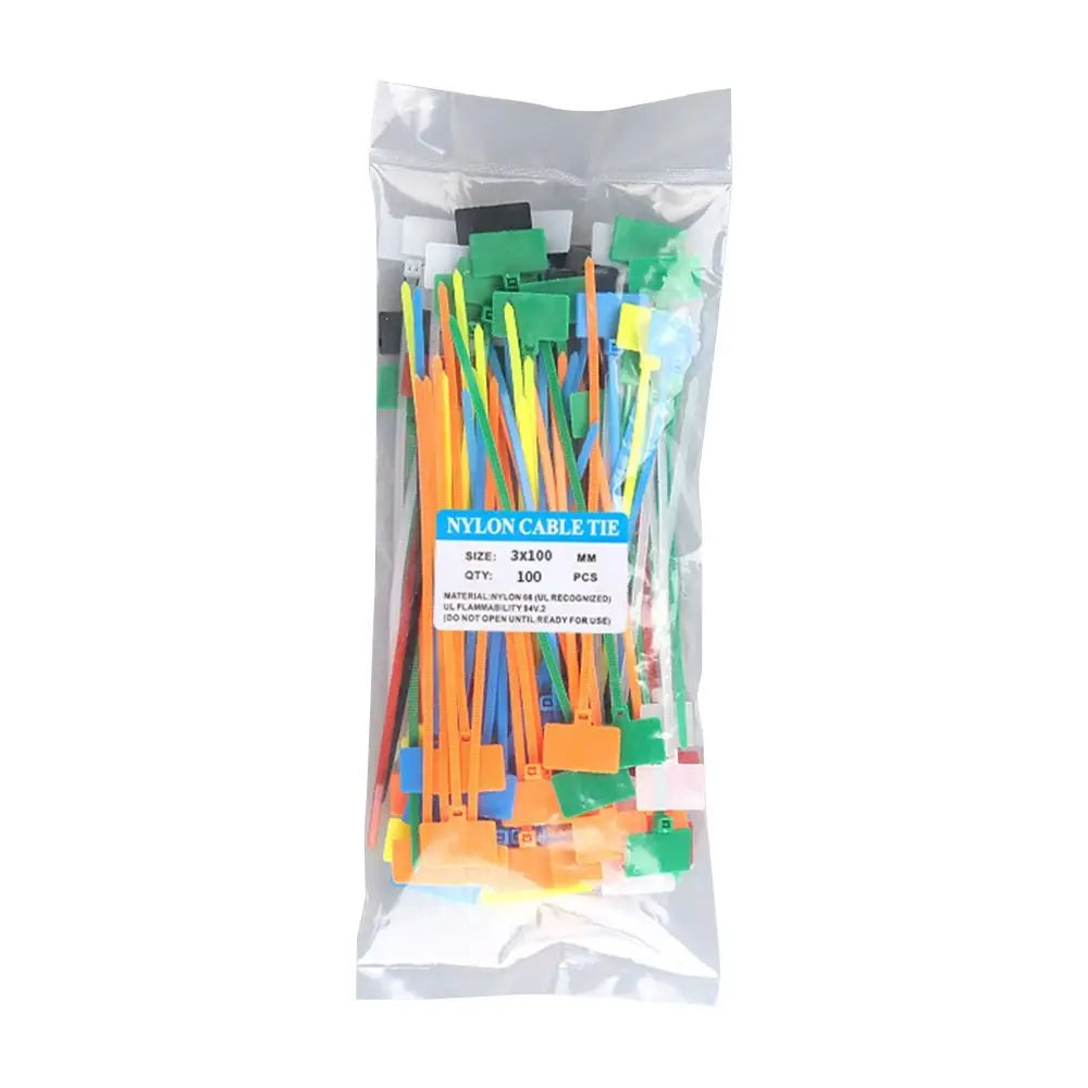 Plastic Loop Ties Markers Cable Easy Mark Nylon Tag Labels