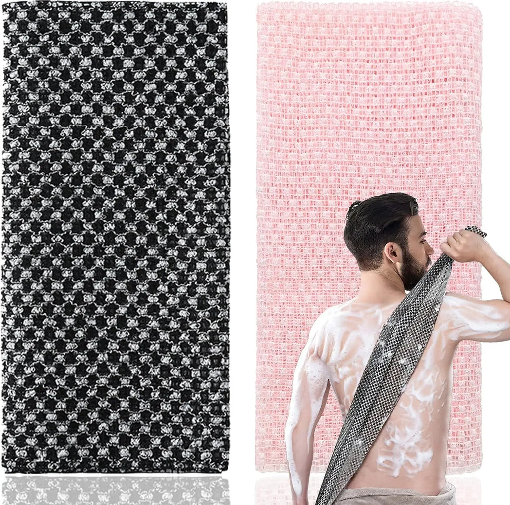 Exfoliating Towel Shower Extra Long Washcloth Men Women Body Scrubber