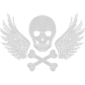 Iron-On Rhinestone Wings Patch – Clear Bling Heat Transfer Appliqué