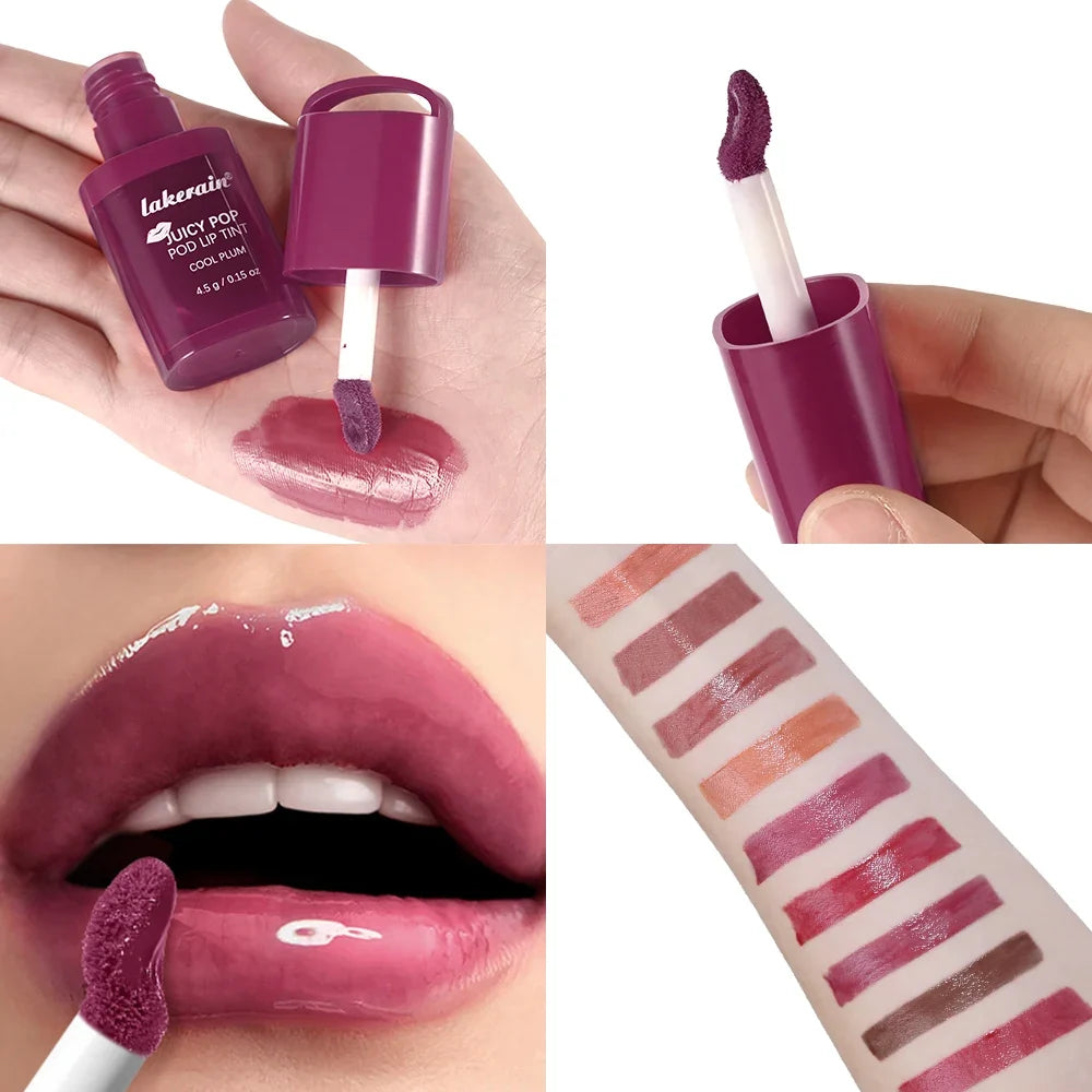 Lakerain Juicy Pop Pod Lip Tint Gloss – High Shine, 9 Shades