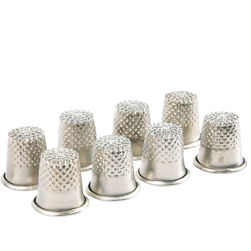 Metal Thimbles Set – Stainless Steel Finger Protectors for Sewing