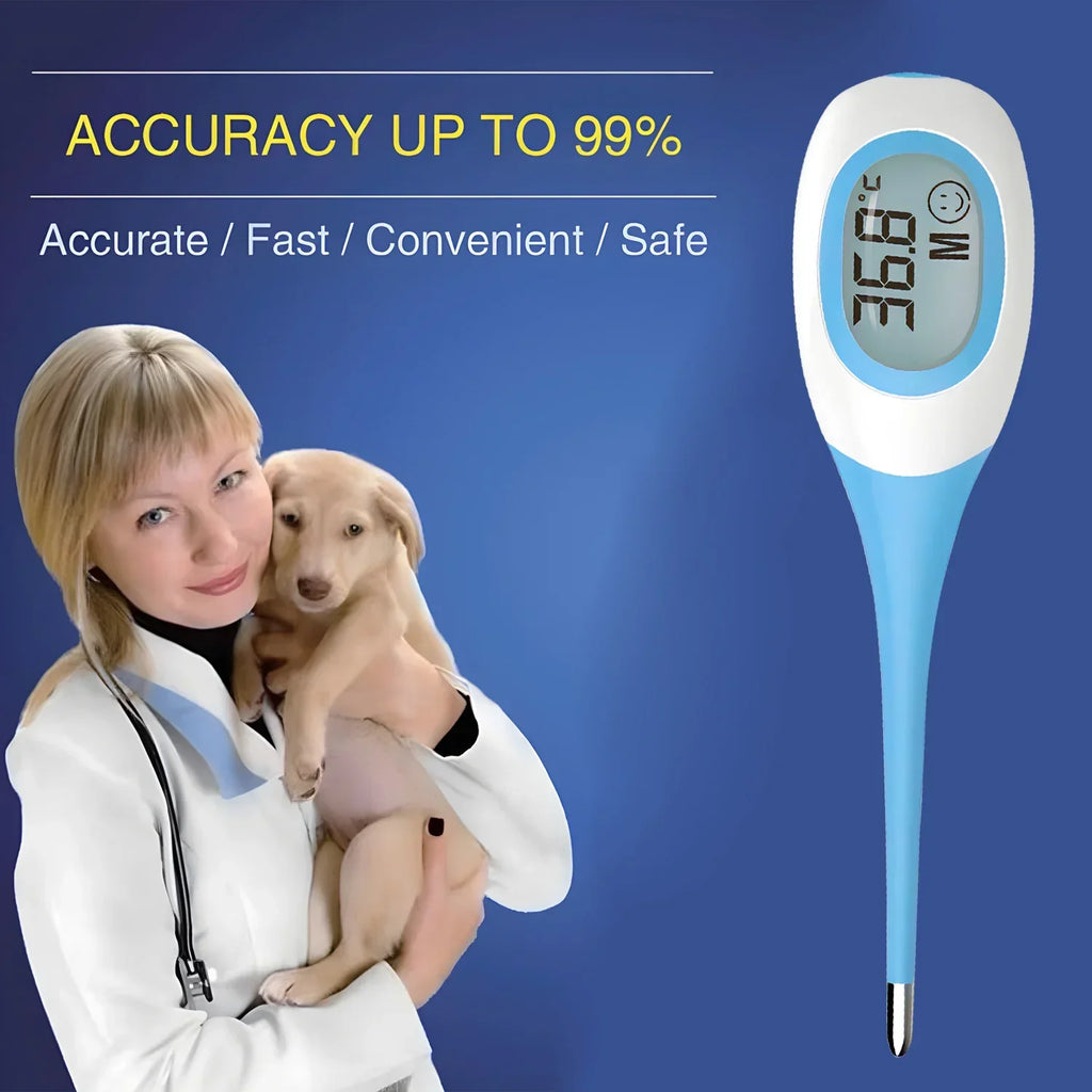 8-Second LED Digital Pet Thermometer for Dogs & Cats