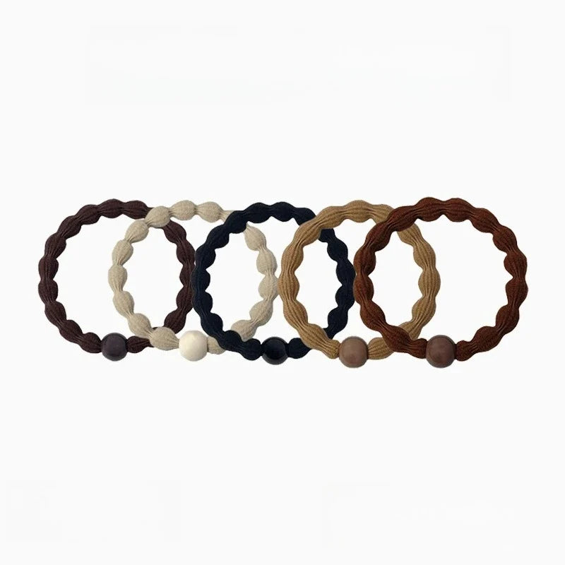 Sporty Hair Ties Strong Hold Elastic Bands 5/10 Pack – Black
