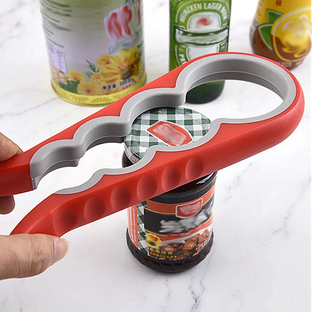 4-in-1 Jar & Bottle Opener Set – Non-Slip Grip Kitchen Tool