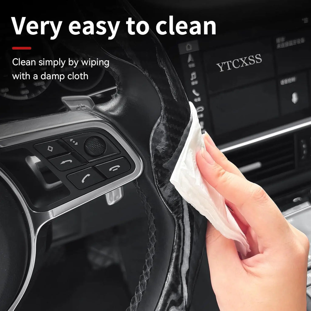 Carbon Fiber Steering Wheel Cover – Anti-Slip Clip-On Universal