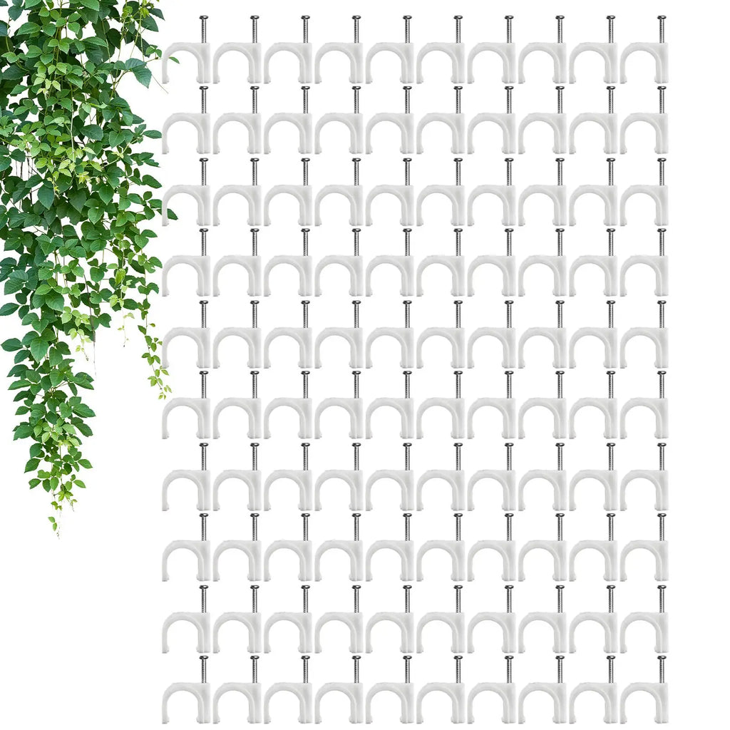 100-Pack Plant Wall Clips – Climbing Plant & Cable Support
