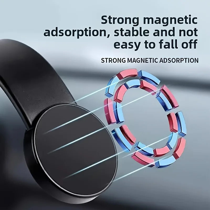 Magnetic Car Phone Mount | 360° Flexible Aluminum Dash Holder