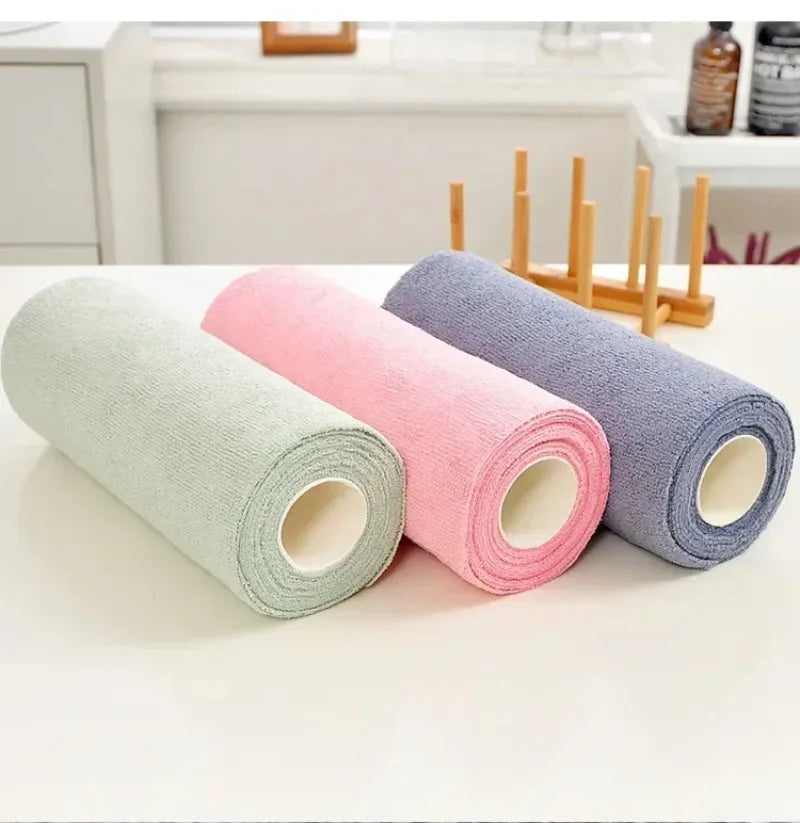 Reusable Microfiber Cloth Roll 20 Sheets | Paper Towel Replacement