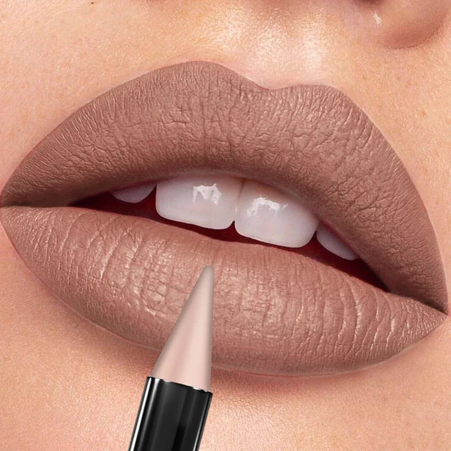 KAFURUX Matte Waterproof Lip Liner & Lipstick Pen | Brown