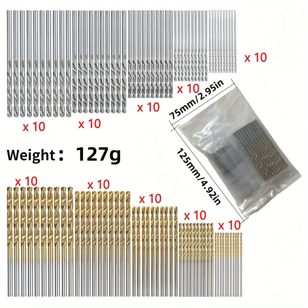 Titanium Coated Drill Bits HSS Speed Steel Tool Power Tools 1 5 2