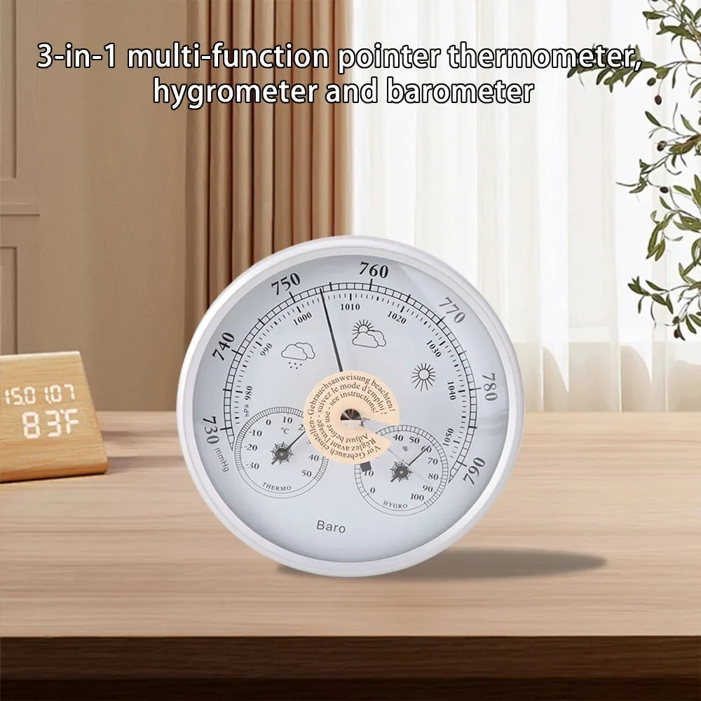 3-in-1 Barometer Thermometer Hygrometer | Wall Mount Gauge